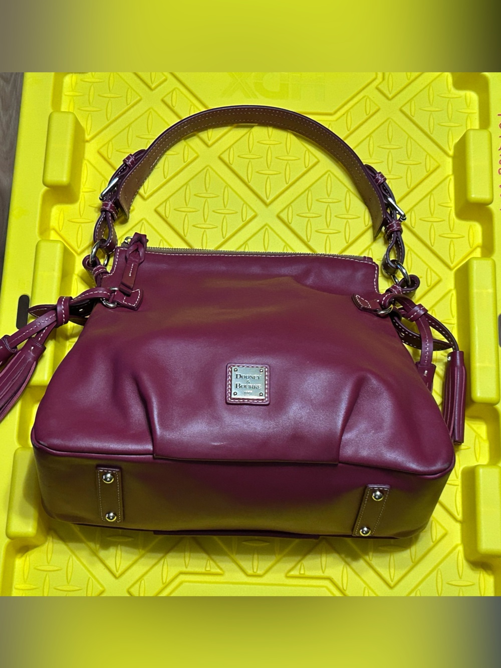 Dooney & Bourke Burgundy Leather Shoulder Bag